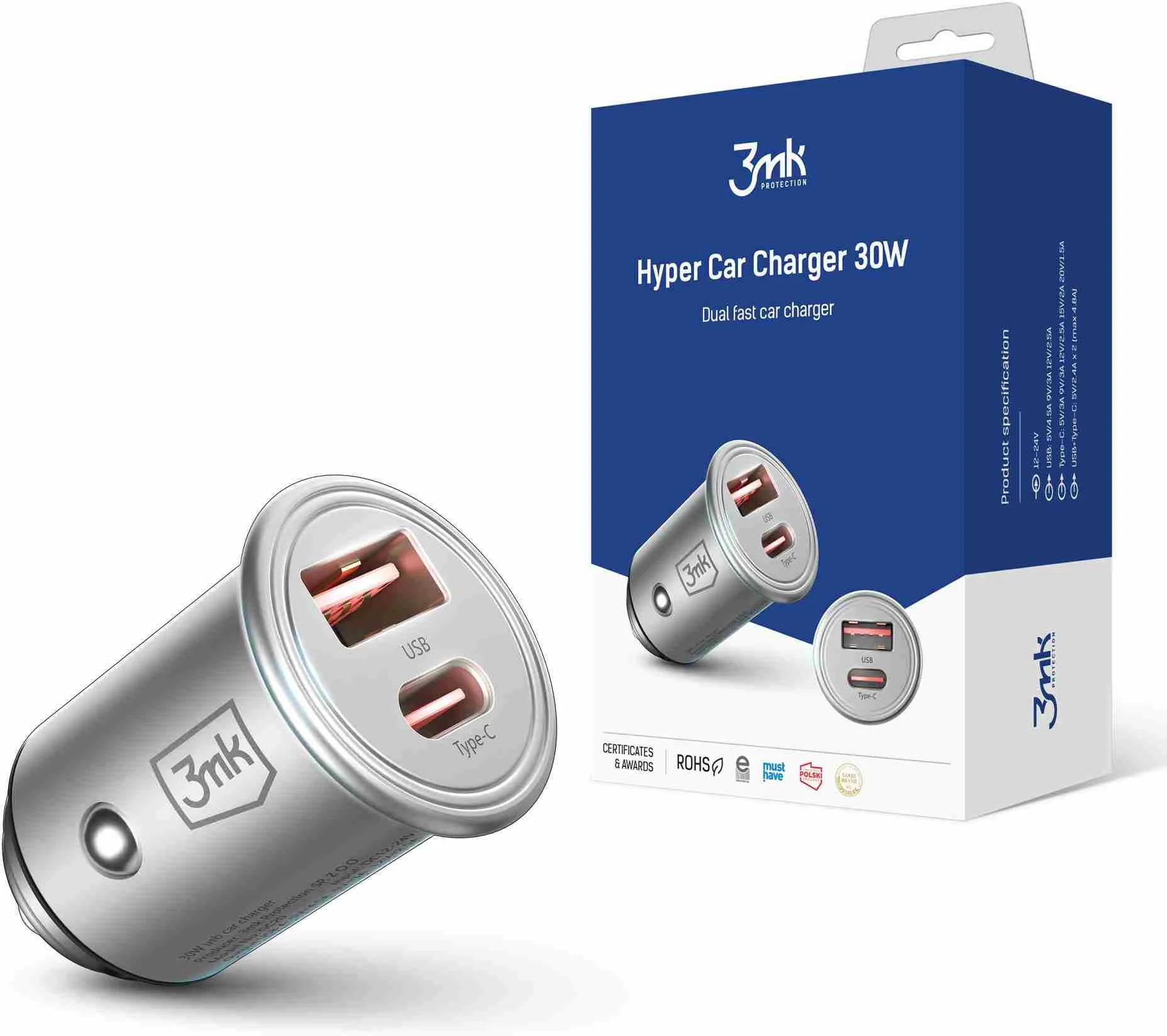 3mk nabíjačka do auta - Hyper nabíjačka do auta 30W