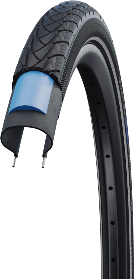 Schwalbe Marathon Plus 28-622 čierna + reflexný pruh