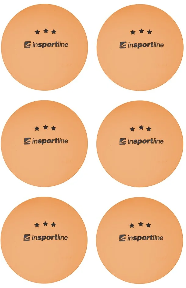 Pingpongové loptičky inSPORTline Elisenda S3 6ks - oranžová