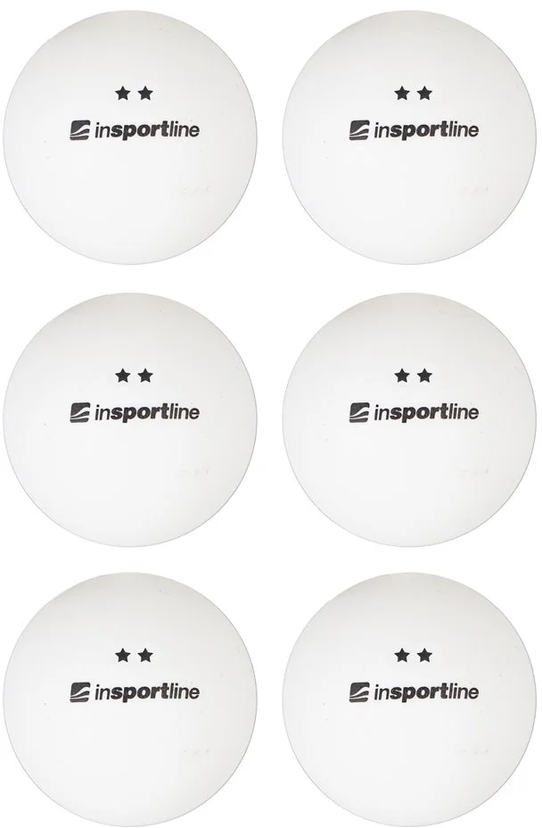 Pingpongové loptičky inSPORTline Elisenda S2 6ks - biele