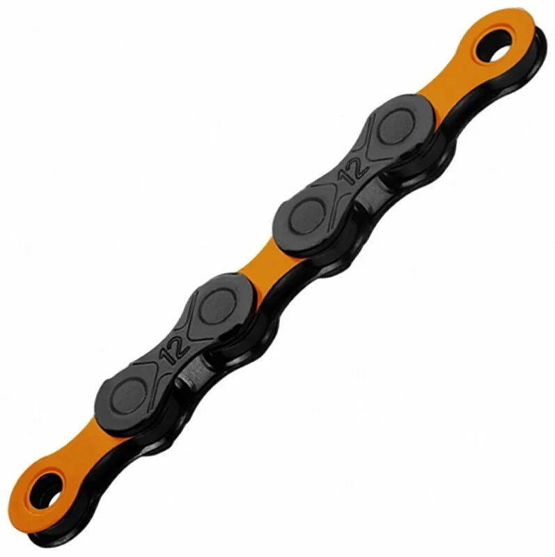 Reťaz KMC DLC 12 oranžová/čierna v krabici - 126 článkov