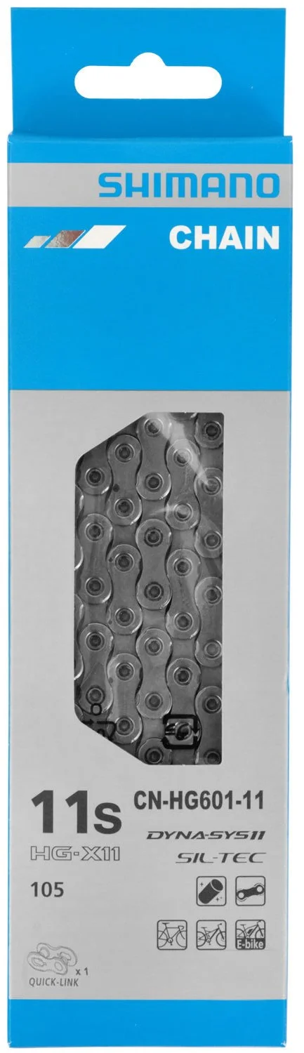Reťaz SHIMANO MTB/Sil/E-bike CN-HG601 - 11 rýchlostí - 126 článkov + rýchlospojka