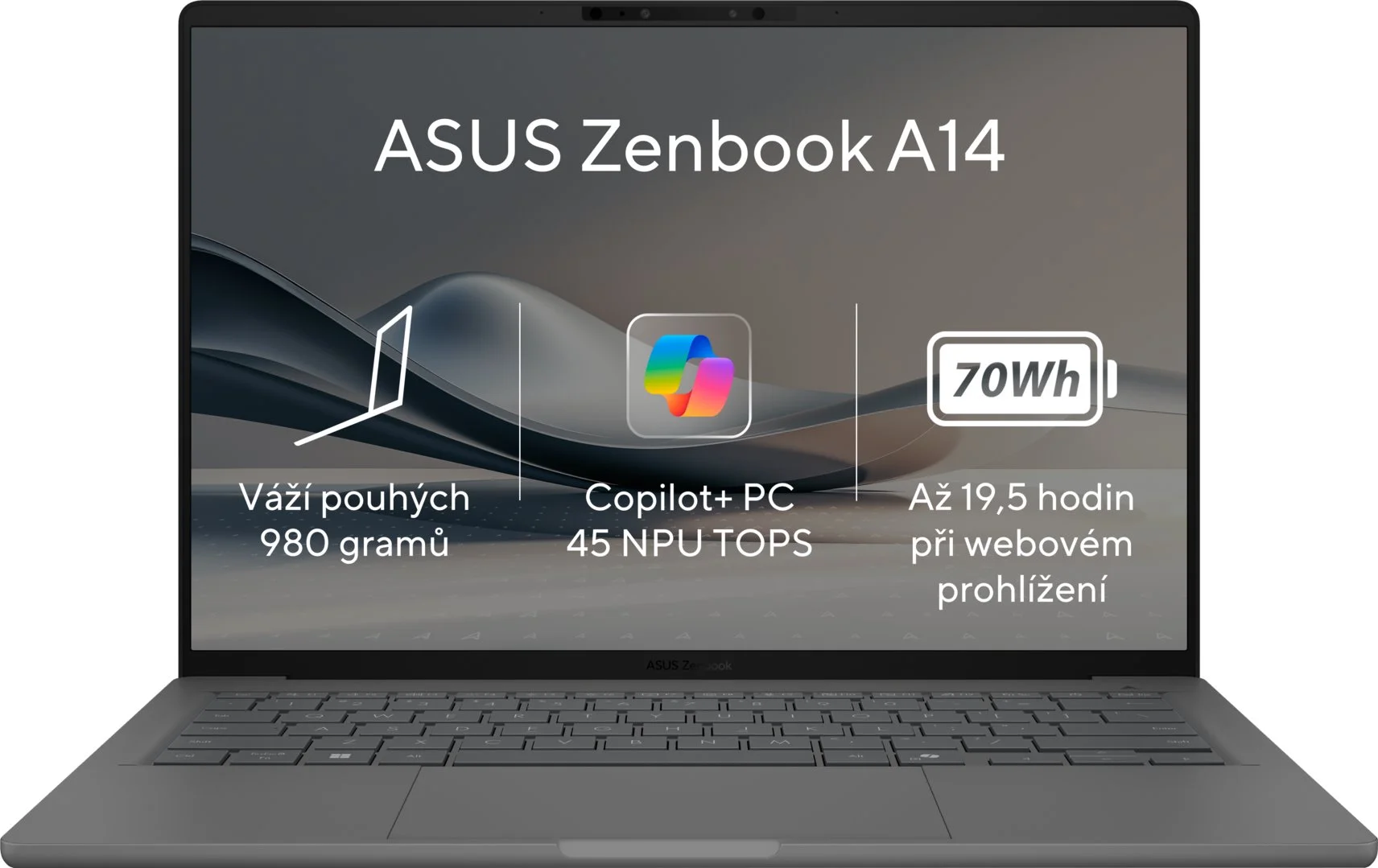 ASUS Zenbook A14 OLED UX3407QA-OLED267W Island Gray