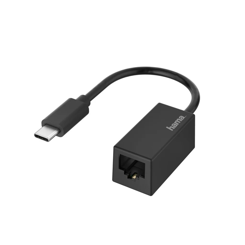 Sieťový adaptér Hama USB-C - RJ45, Gigabit Ethernet