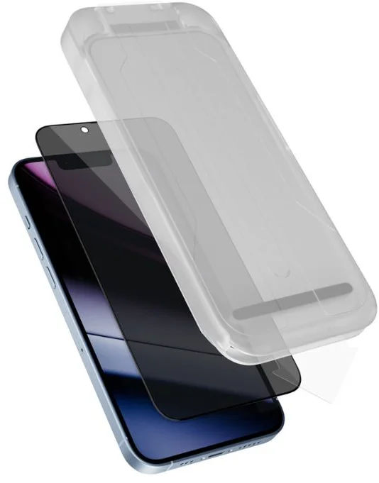 Epico Privacy Glass 3D Ultra-Wide Cover s aplikátorom na prach pre iPhone 13/13 Pro/14/16e