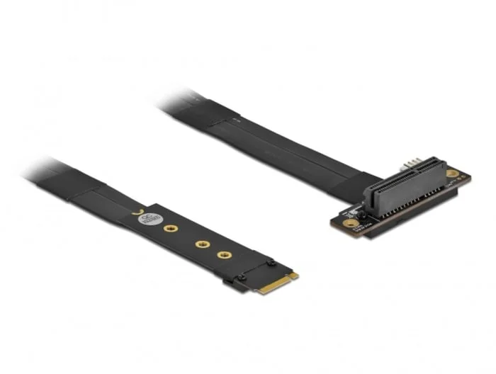 Delock Adaptér M.2 kľúč M na PCIe x4 NVMe, obdĺžnikový, s dĺžkou kábla 20 cm