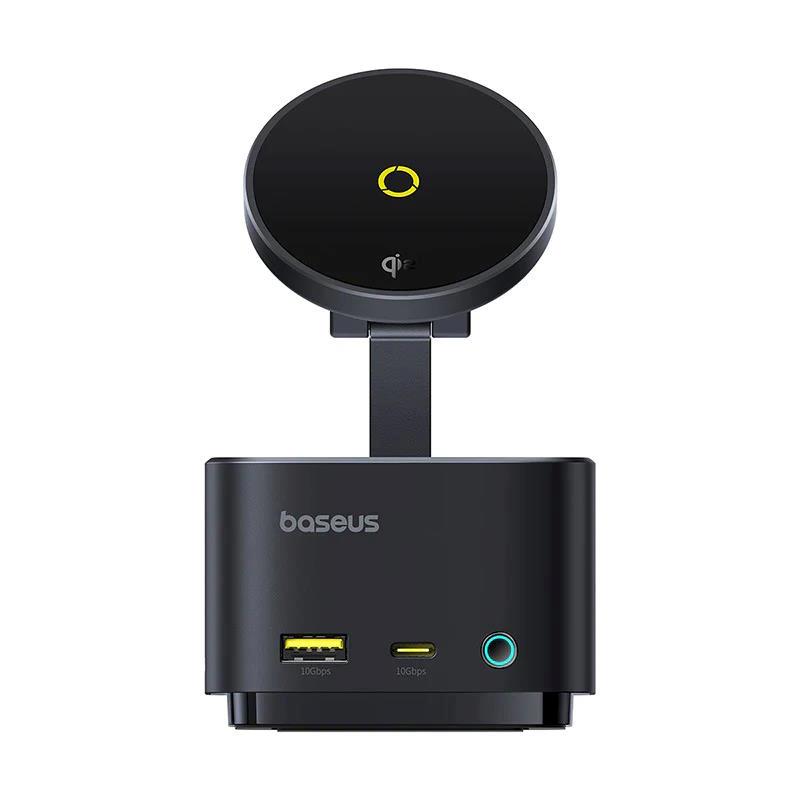 Dokovacia stanica 7 v 1 Baseus MagPro 100W/15W Qi2, 2xUSB-C, 2xUSB, 1xHDMI, slot SD/microSD čierna