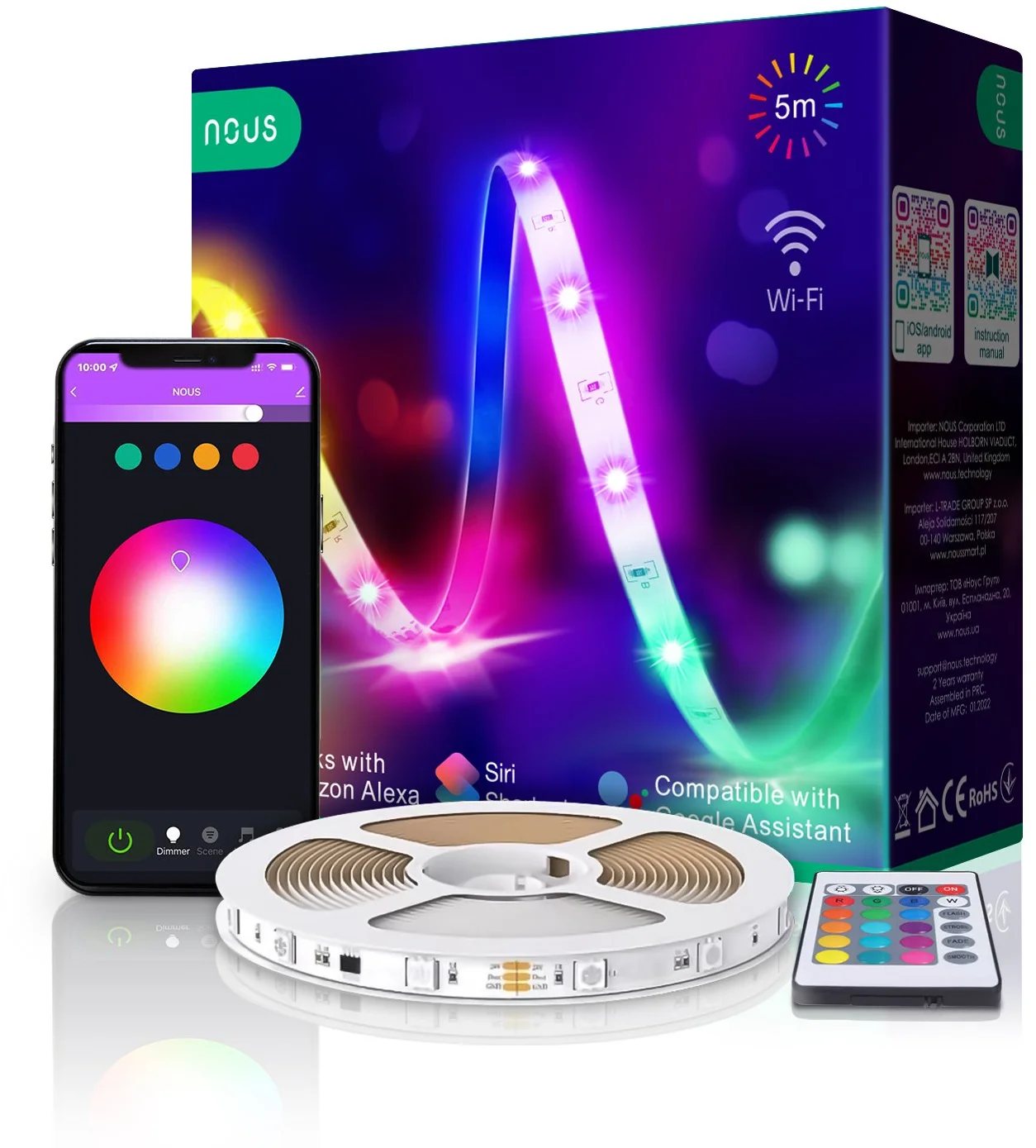 NOUS F1 5m WiFi Tuya RGB