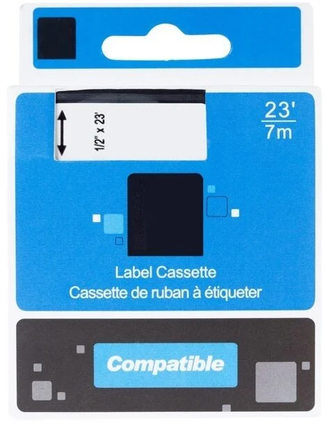 Kompatibilná páska PRINTLINE s DYMO 59426, 12 mm, 4 m, čierna tlač/modrá. p, LetraTag, plast.