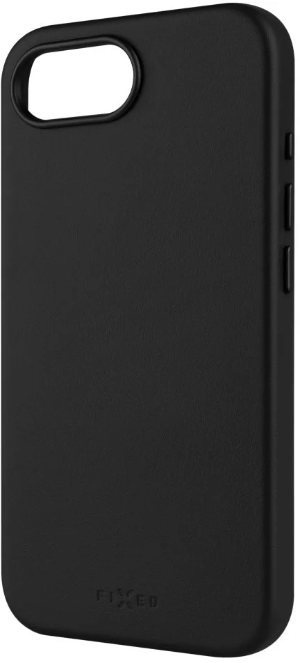 Zadný kožený kryt FIXED MagLeather s podporou MagSafe pre Apple iPhone 16e, čierny