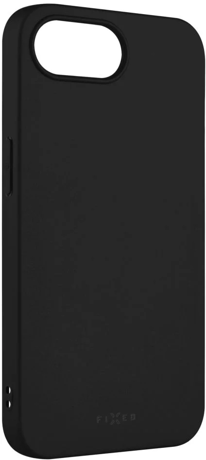 Zadný pogumovaný kryt FIXED Story pre Apple iPhone 16e, čierny