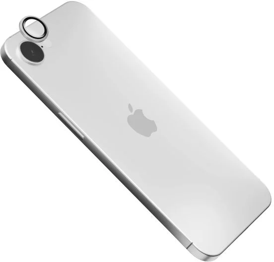 Ochranné sklo na objektív fotoaparátu FIXED Camera Glass pre Apple iPhone 16e, strieborné