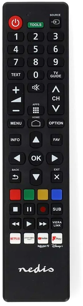 Predprogramované diaľkové ovládanie NEDIS kompatibilné so všetkými televízormi Panasonic/Sharp