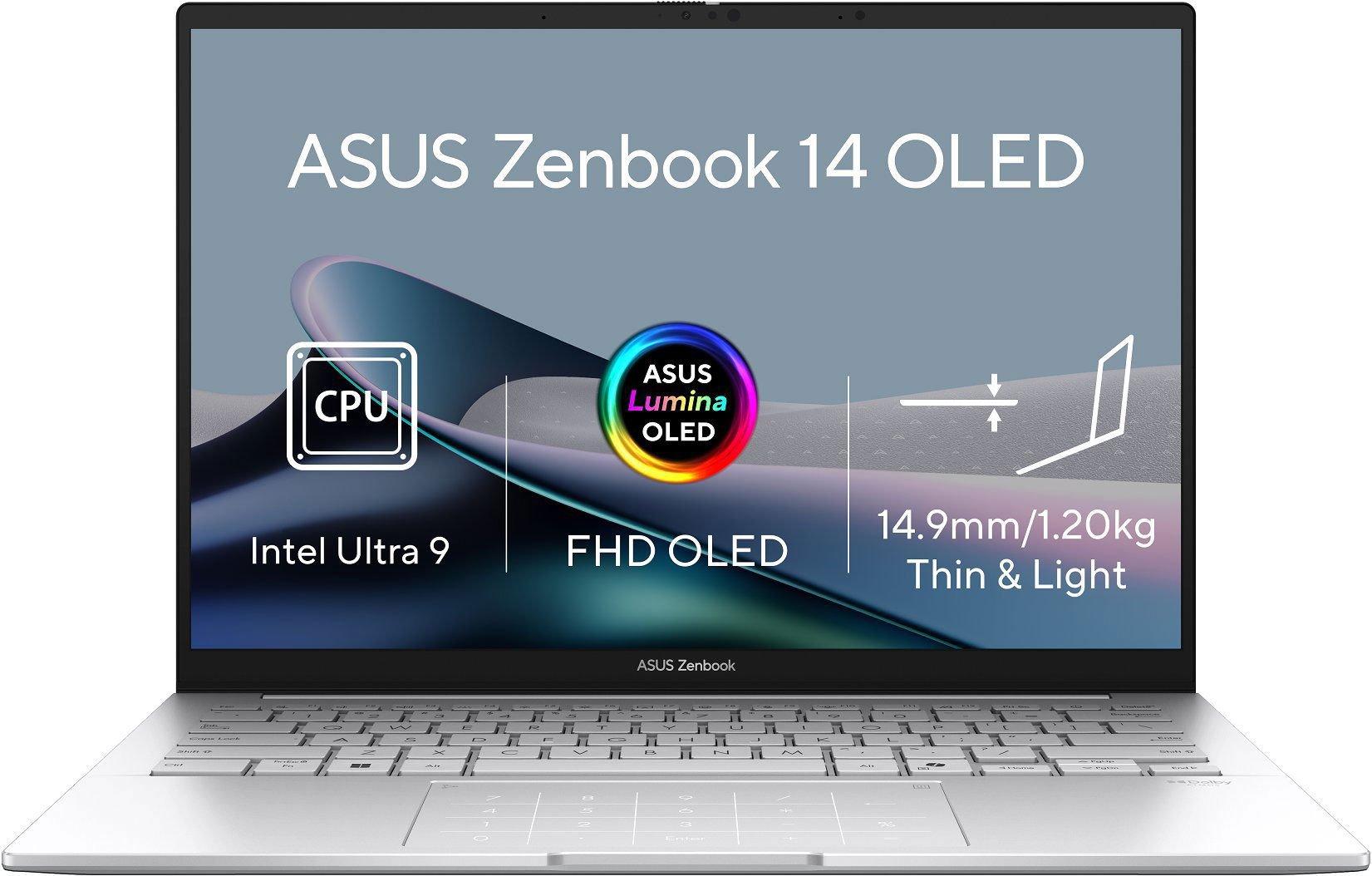 ASUS Zenbook 14 UX3405CA-OLED233X Foggy Silver celokovový
