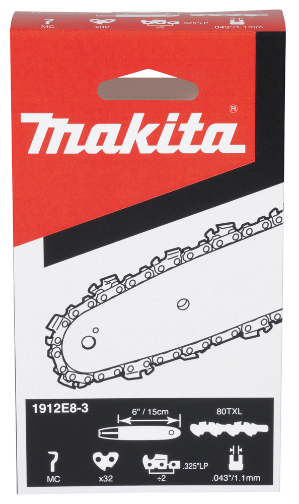 Makita reťazová píla 15cm 1.1mm 0.325" .043" 32ks (1912E8-3)