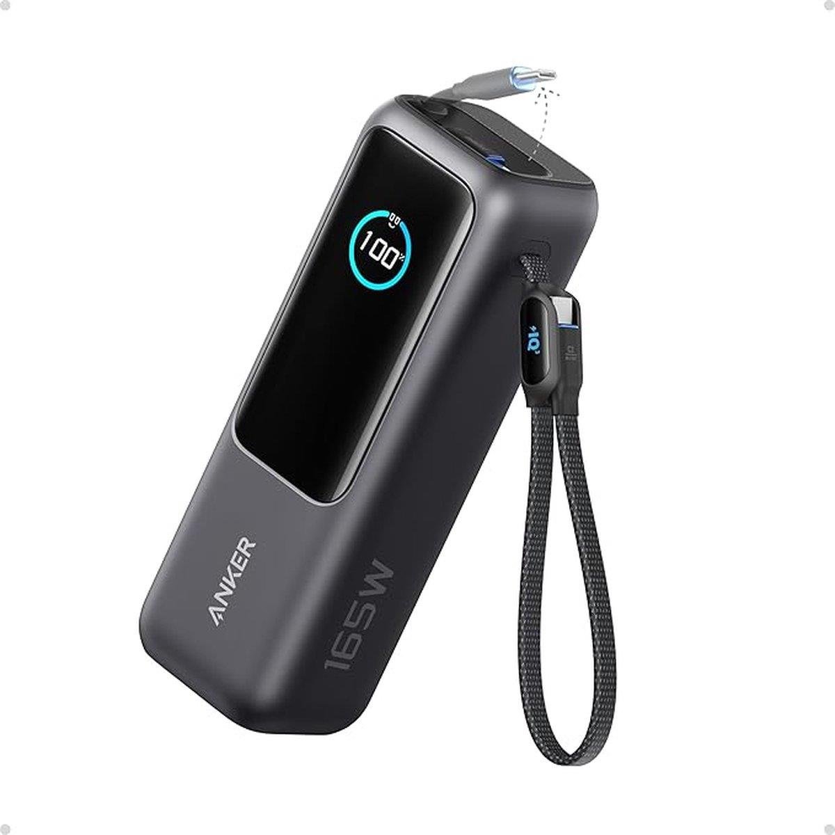 Powerbank Anker 25000mAh, 165W s káblom USB-C sivá
