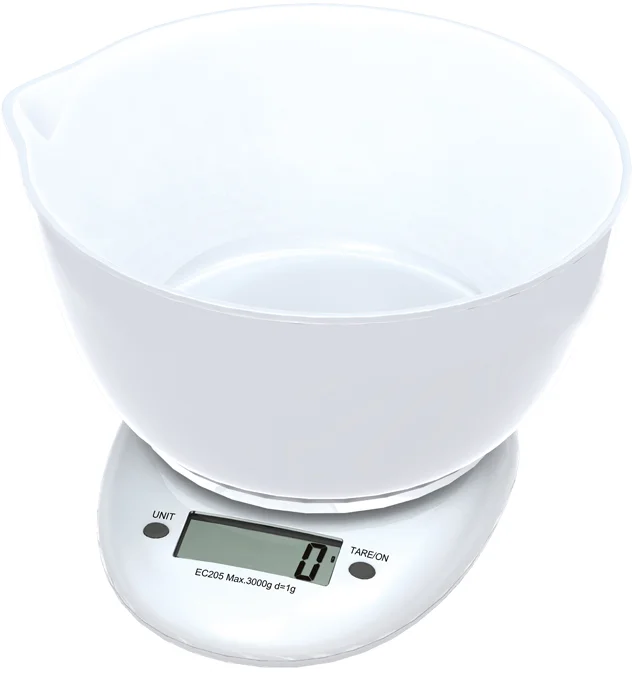 Omega Digitálne kuchynská váha biela s misou (OBSKWB) 3kg 5907595431477