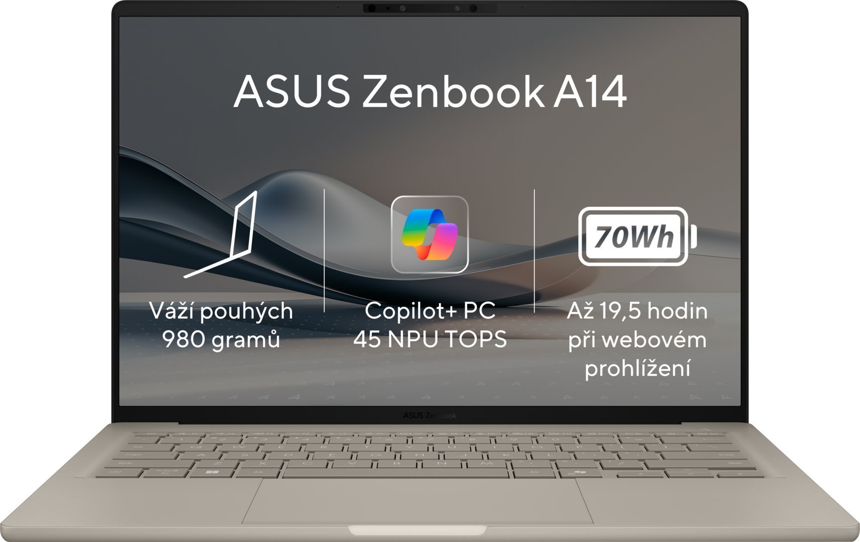 ASUS Zenbook A14 OLED UX3407QA-OLED202W Zabriskie Beige