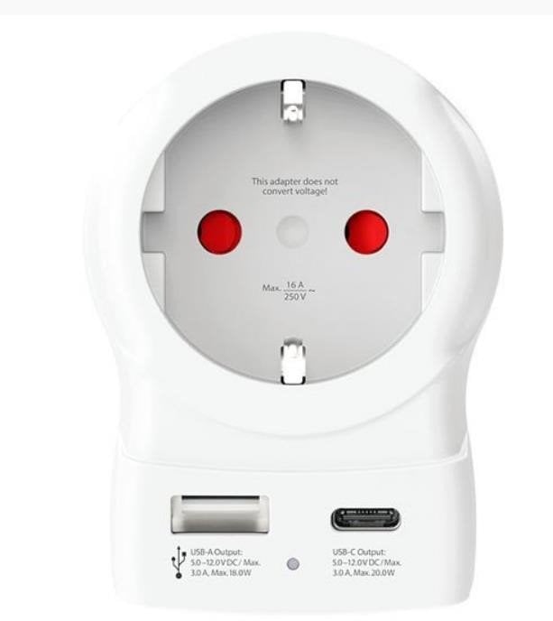 Cestovný adaptér SKROSS s USB A+C 20W do UK, typ G