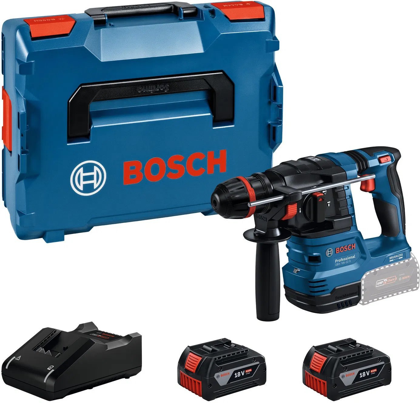 BOSCH Akumulátorové vrtací kladivo GBH 18V-22 X v L-BOXXu (0.611.924.101)