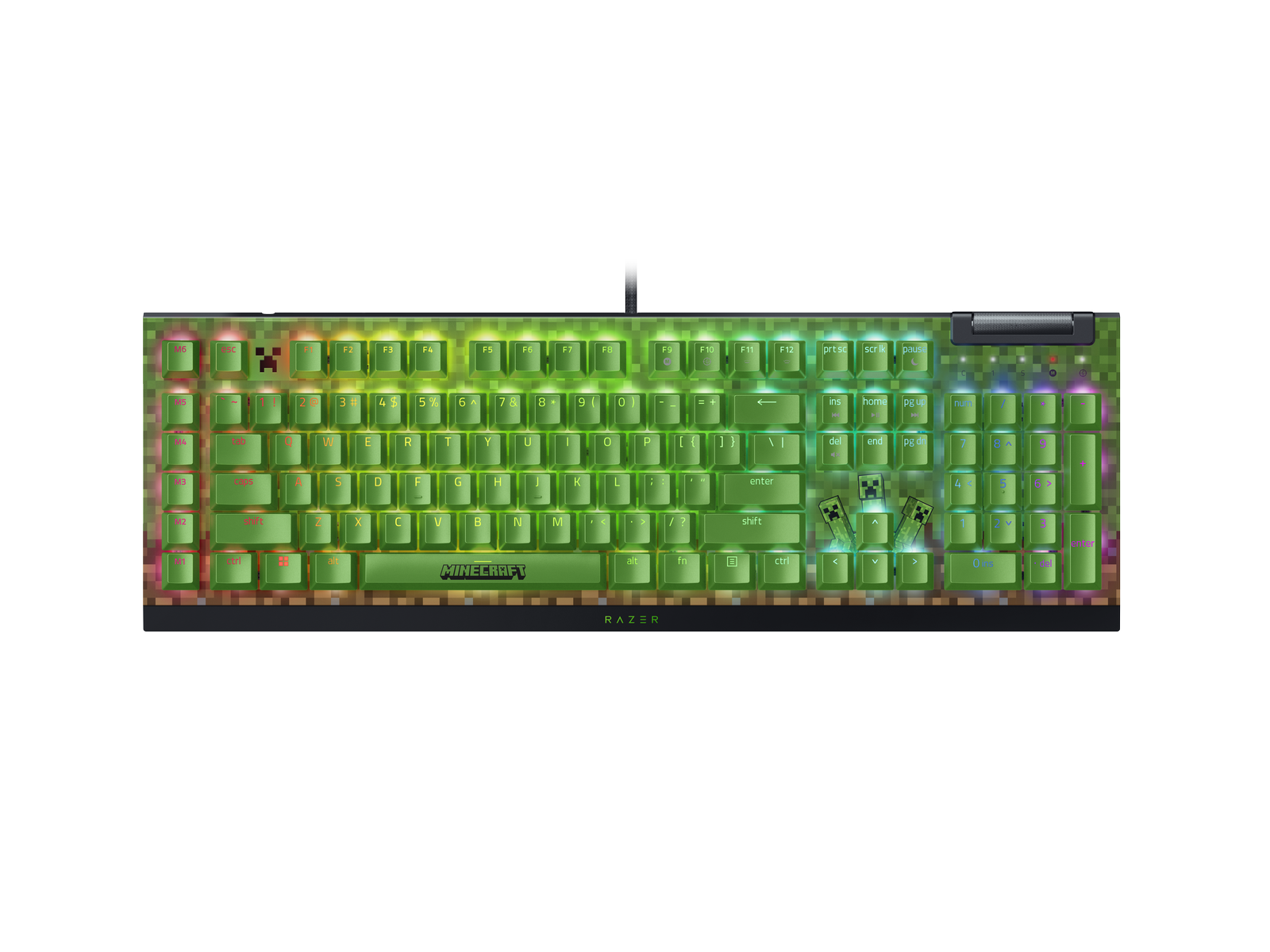 Razer BlackWidow V4 X (Green Switch) - Minecraft Ed. - US Layout