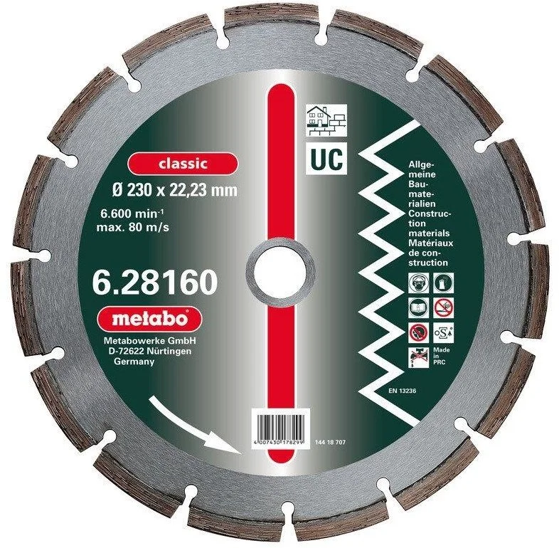 Diamantový rezný kotúč Metabo, 125x2,15x22,23 mm