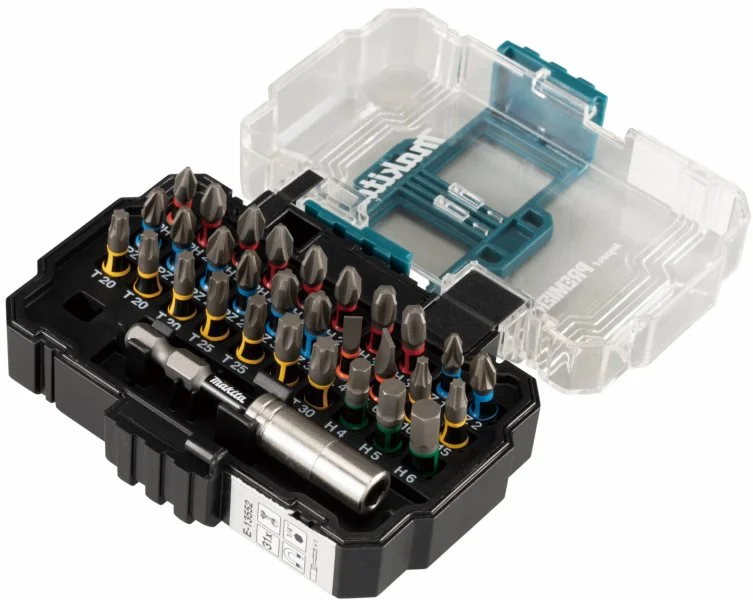 Makita E-13552 1/4" sada rázových bitov, 31 ks v plastovom kufríku