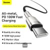 Baseus Cafule Series USB-C samec na USB-C samec Nabíjací/datový kábel s kovovými koncovkami 100W 2m, čierny