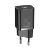 Baseus Super Si Quick Charger 1C 25W EU + USB-C/USB-C 3A 1m čierna