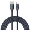 Baseus Crystal Shine Series USB-A/USB-C 100W 2m nabíjací/dátový kábel, čierny