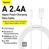 Rýchlonabíjací kábel Baseus Superior Series USB/Lightning 2,4A 1 m biely