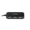Natec Locust hub, 4x USB 2.0 HUB, čierny