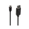 Pripojovací kábel PremiumCord Mini DisplayPort - DisplayPort 1.2 M/M 2 m