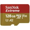 SanDisk Extreme Action Cams and Drones microSDXC 128GB 190MB/s A2 Class 10 V30 UHS-I U3, adaptér