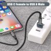 PremiumCord Hliníkový adaptér USB C samica - USB2.0 A samec