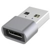 PremiumCord Hliníkový adaptér USB C samica - USB2.0 A samec