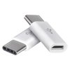 Adaptér microUSB-B 2.0 / USB-C 2.0, biely, 2 ks