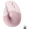 logitech lift vertical ergonomic mouse dark rose ien433862