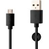 Dlhý dátový a nabíjací kábel FIXED s konektormi USB/micro USB, 2 metre, čierny