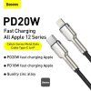 Baseus Cafule Series USB-C na Lightning PD 20W 1m nabíjací/dátový kábel, čierny
