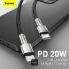 Baseus Cafule Series USB-C na Lightning PD 20W 1m nabíjací/dátový kábel, čierny