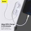 Baseus Cafule Series Nabíjací/dátový kábel USB-C na Lightning PD 20W 2m, biely
