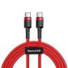 Baseus Cafule Series USB-C na USB-C PD2.0 60W Flash nabíjací/datový kábel 2m, červený