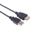 Predlžovací kábel PremiumCord USB 2.0, A-A, 2 m, čierny