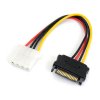 Napájací adaptér PremiumCord SATA samec - Molex 5,25" samica 17 cm