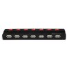 PremiumCord USB 2.0 HUB 7-portový s ext. napájaním a vypínači portov ku2hub7sw