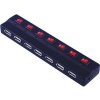 PremiumCord USB 2.0 HUB 7-portový s ext. napájaním a vypínači portov ku2hub7sw