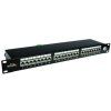 solarix patch panel cat6 24 x rj45 stp cerny 1u ien124874