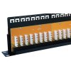 SOLARIX patch panel, CAT6, 24 x RJ45 , UTP, s vyväzovacou lištou, čierny, 1U SX24L-6-UTP-BK