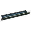 SOLARIX patch panel, CAT5E, 24 x RJ45, UTP s vyväzovacou lištou, čierny, 1U SX24L-5E-UTP-BK
